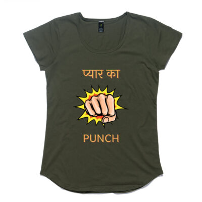 Pyar ka punch: Women's Scoop Tee dark colours Thumbnail
