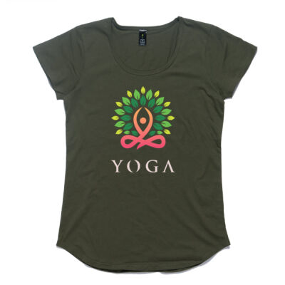 Yoga abstract tree: Women's Scoop Tee Thumbnail